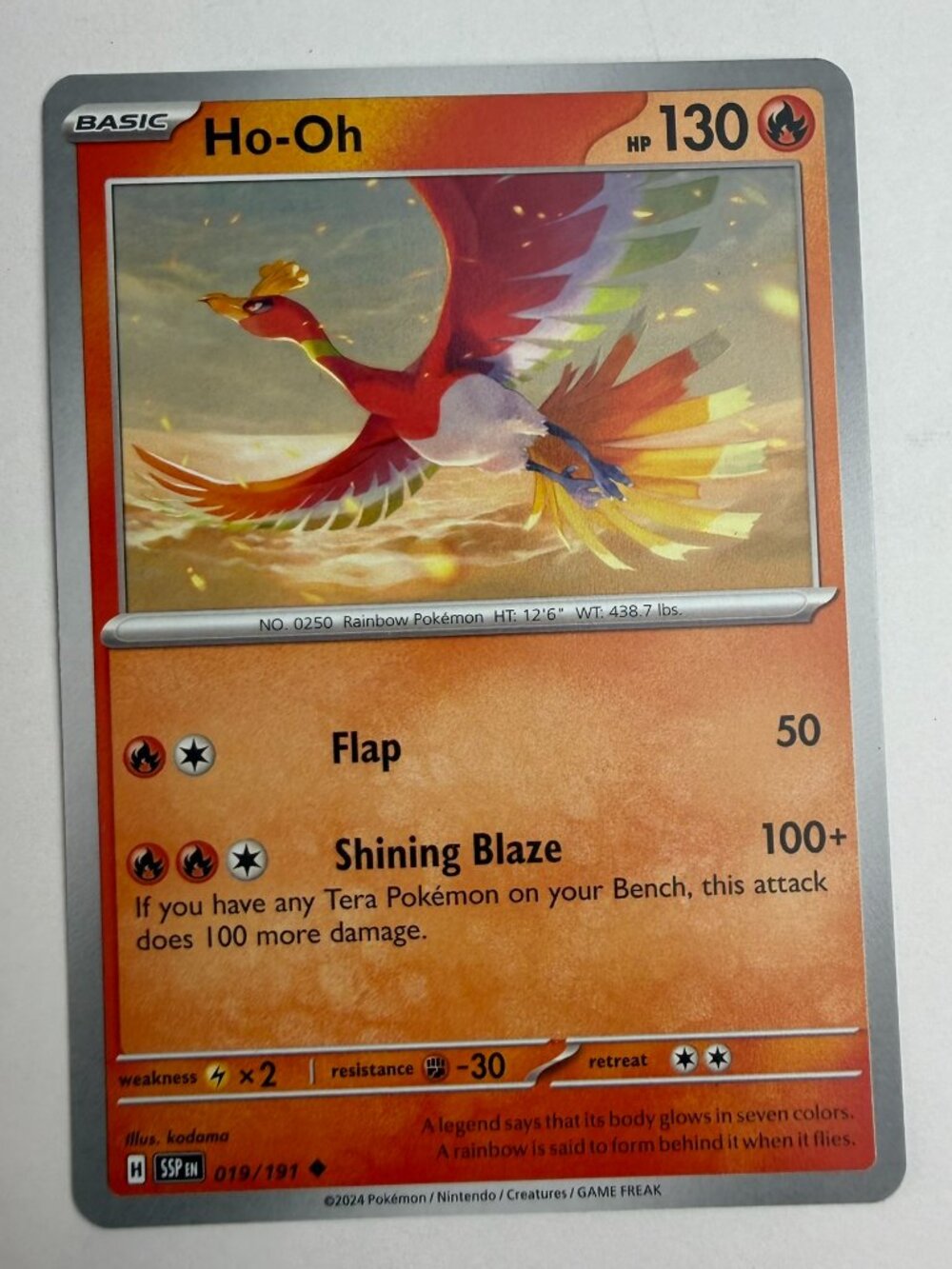 Ho-Oh 019/191 Pokemon Surging Sparks Uncommon NM Pokemon TCG